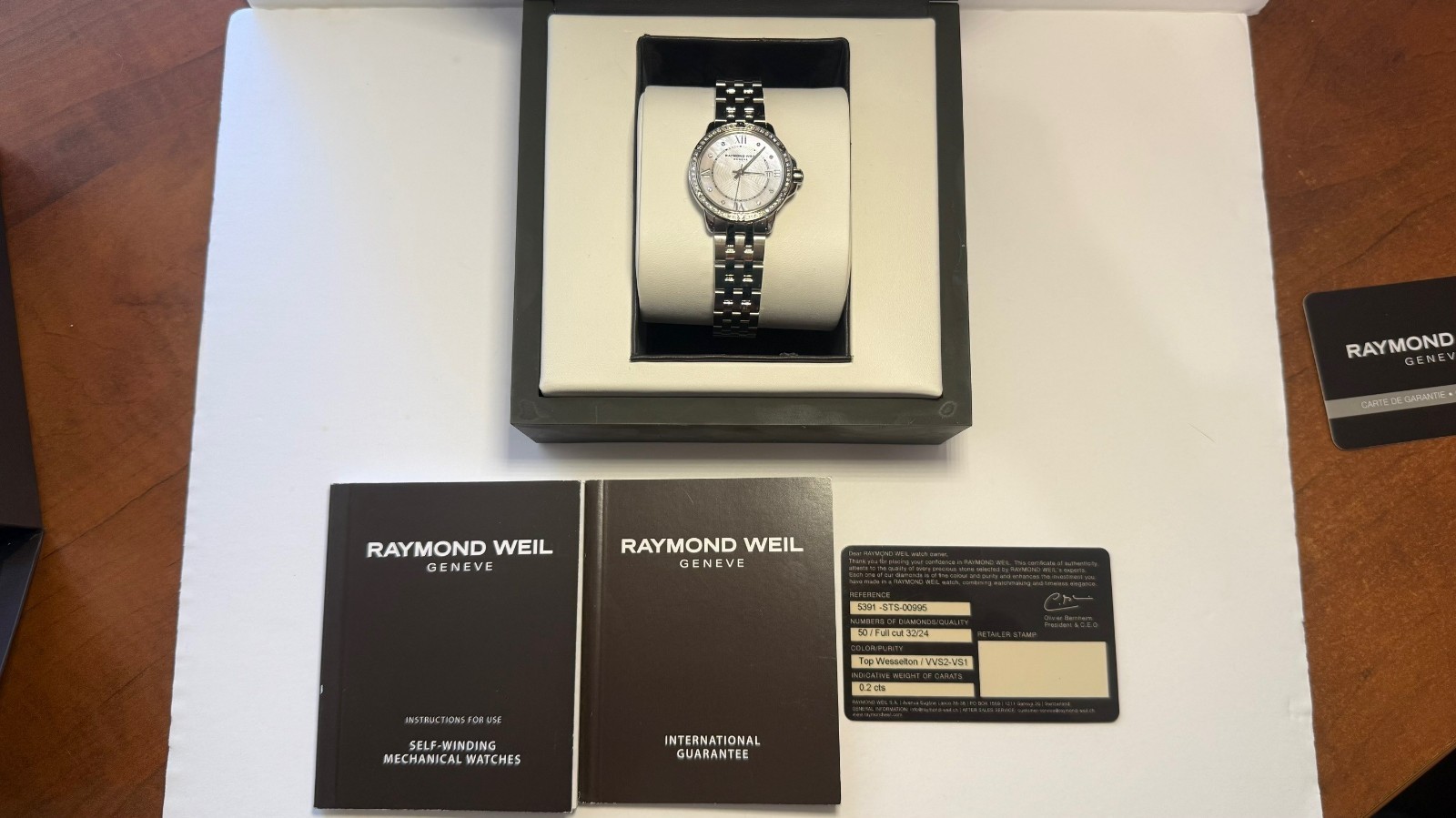 raymond weil ladies tango watch, new in box, never worn