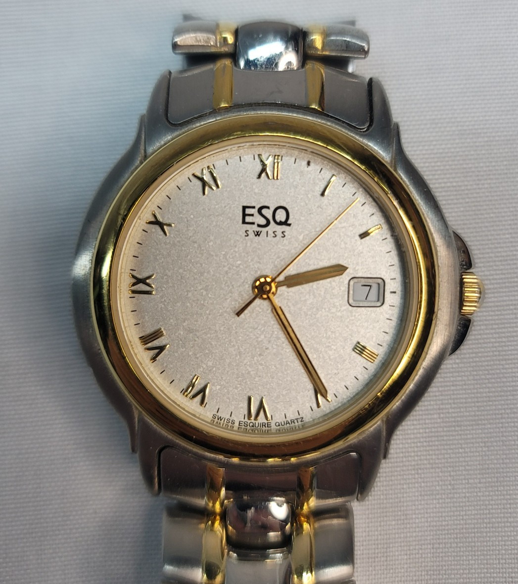 Used ESQ Swiss Movement Two-Tone Watch Stainless Steel – 300344A – Needs Battery
