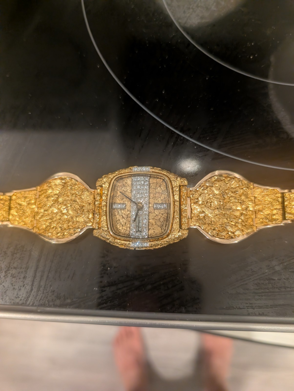 JAGI Approved Vintage 24kt Gold Nugget Seico Watch