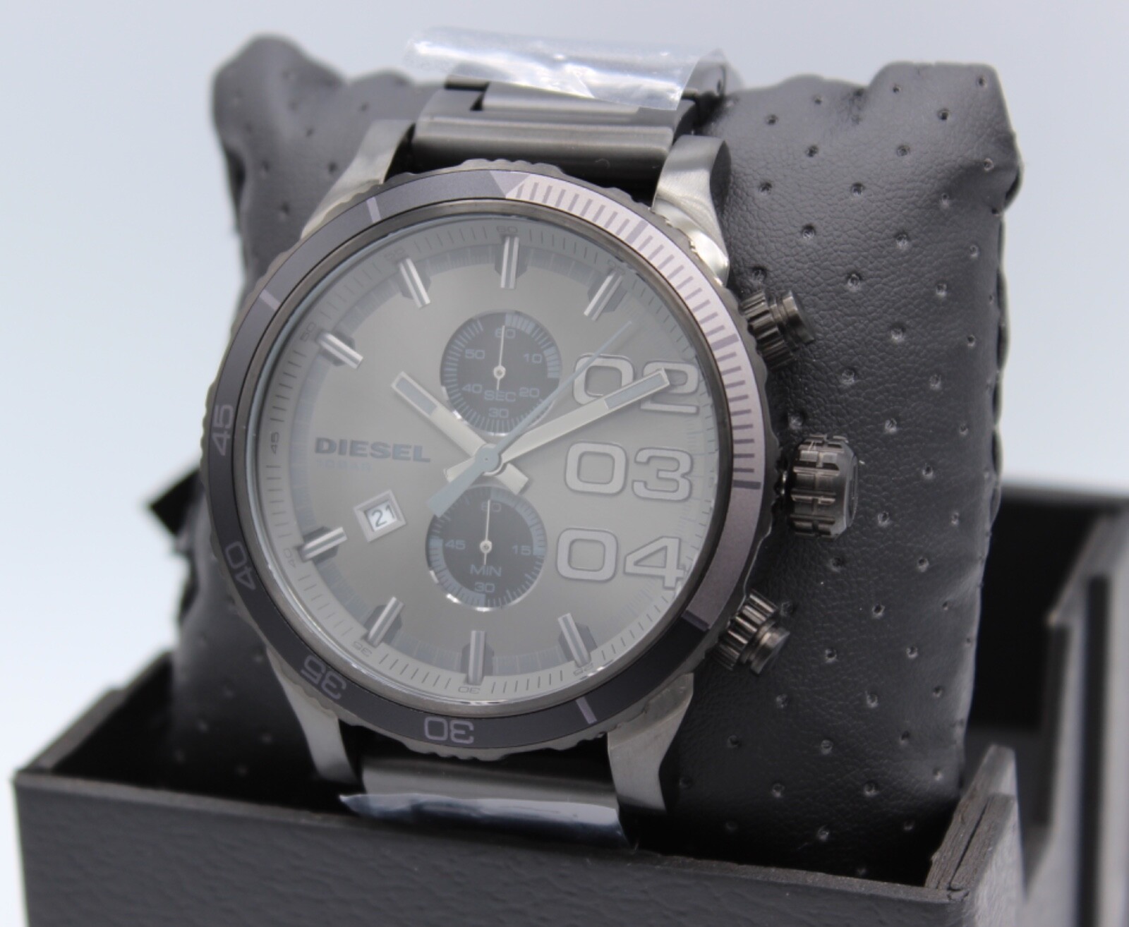 NEW AUTHENTIC DIESEL DOUBLE DOWN 48 GUNMETAL GREY SMOKE MEN’S DZ4314 WATCH