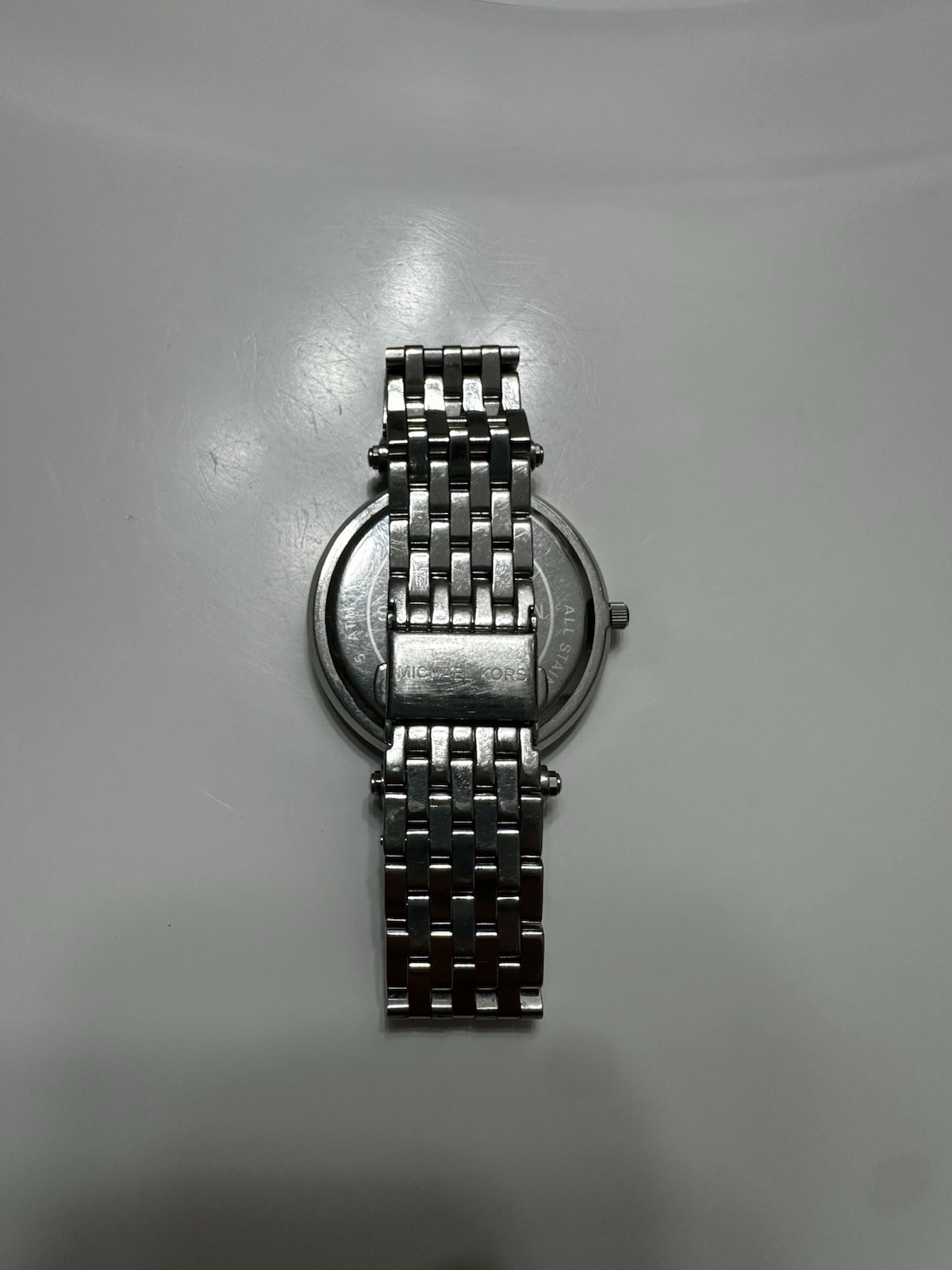Michael Kors Women’s Silver Stainless Bracelet Watch Crystal Bezel