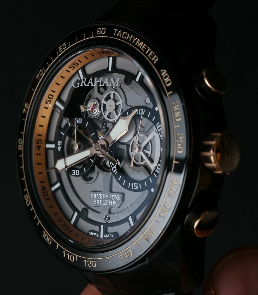 GRAHAM SILVERSTONE RS SKELETON BLAC & GOLD CHRONO 2STAZ.B02A R