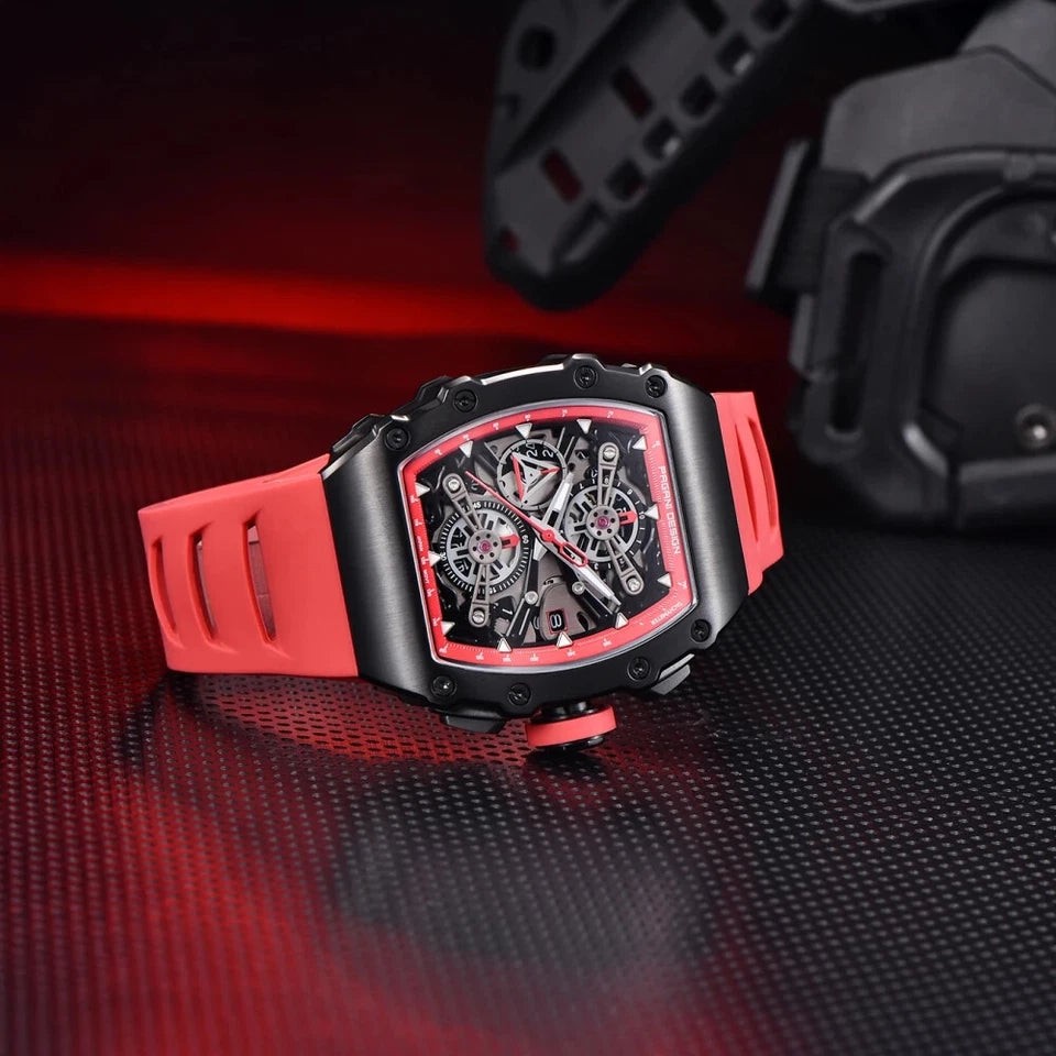Pagani Design PD-YS011 Blue Chronograph Rubber Automatic Men’s Watch