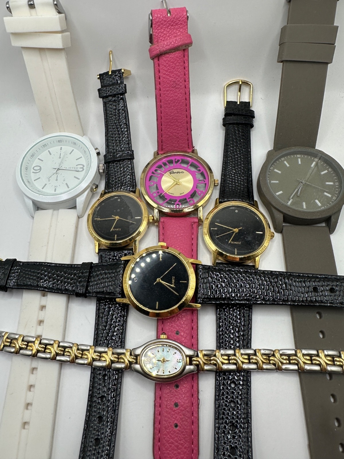 Watch Lot of 7 All Brands Fashion Modern For Parts Or Repair Men Women Untested
