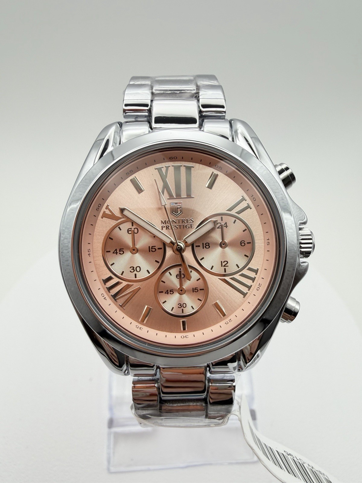 MPW-0195- Montres Prestige X Invicta Women’s Watch 35mm Pink Dial Steel Roman