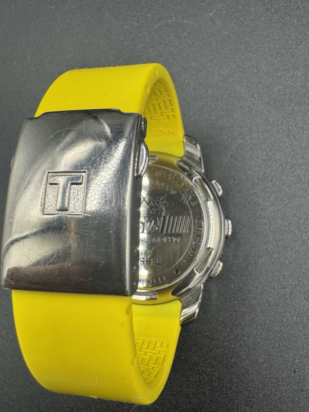 Tissot T-Touch NASCAR Special Edition Titanium Case Yellow Rubber Band with box