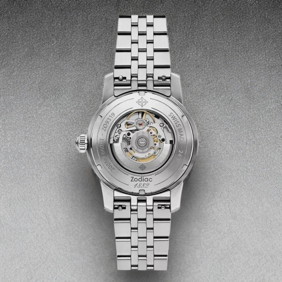 Zodiac Super Sea Wolf Automatic Watch ZO9319 Silver Black 40mm NIB $2995