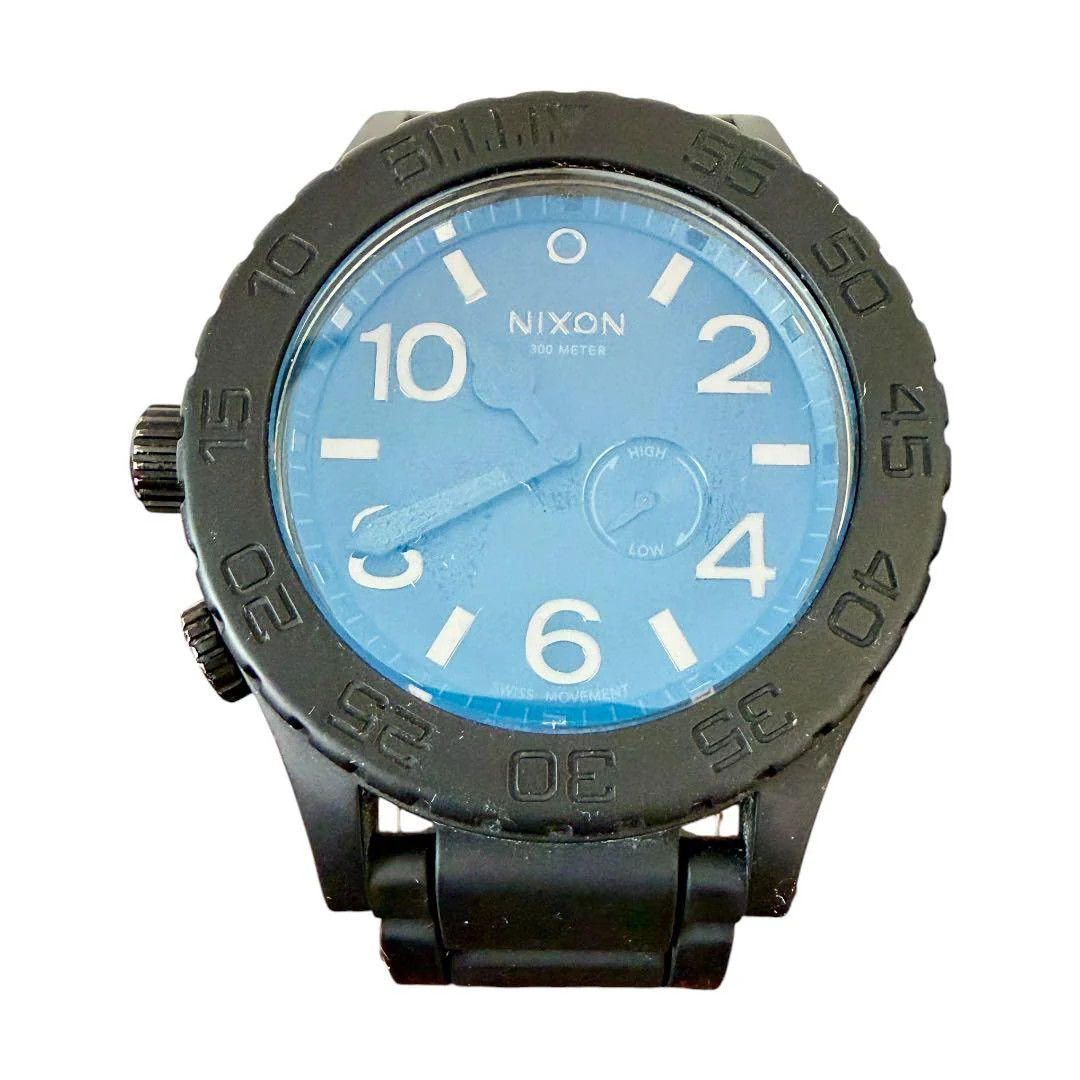 NIXON 51-30 Swiss Quartz Diver 2.01in Matte Black Rubber Coated SS Watch