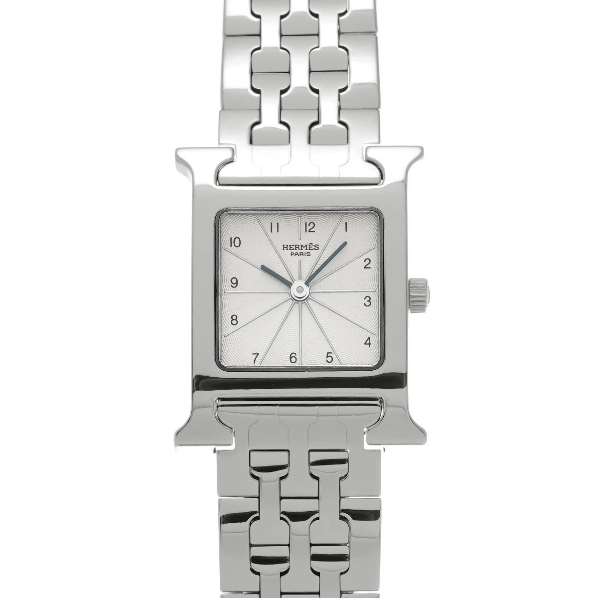 HERMES H-Watch HH1.210 Silver Case Size 21 x 21 mm Ladies Used Watch #611523