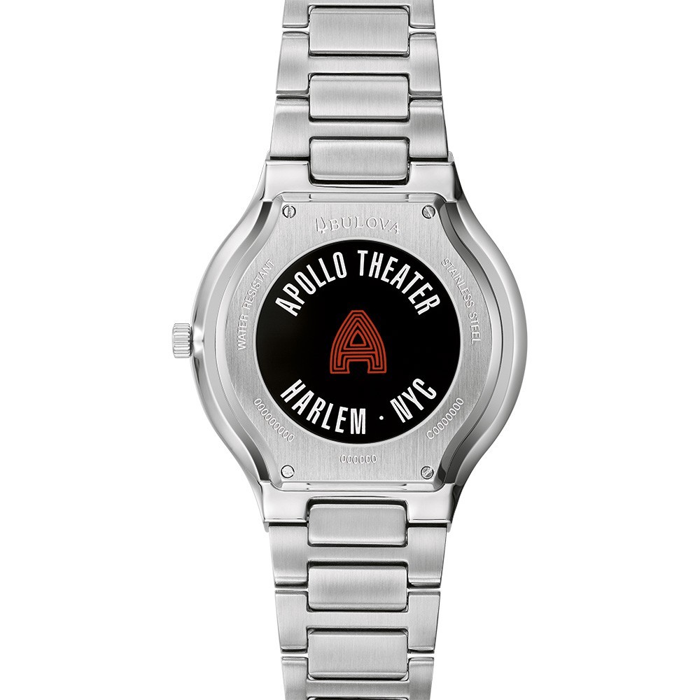 Bulova Men’s Apollo Theater Silver Stainless Steel Quartz Watch 43MM 96A296