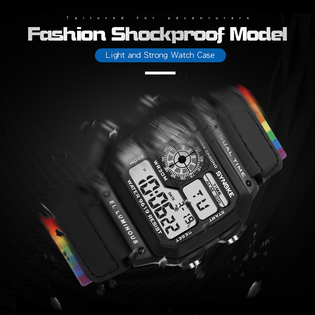 Men’s Electronic Digital Sports LED Display Waterproof Wrist Watch Multifunction