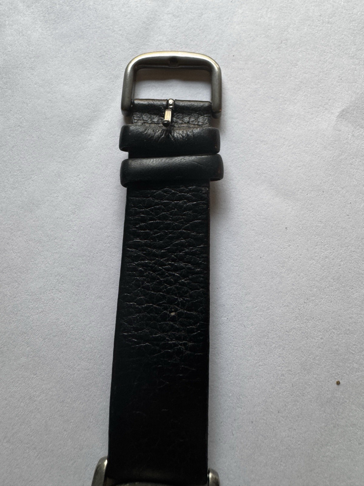 Boccia Titanium Wristwatch Black Leather Band Quartz Water-Resistant Analog Dial