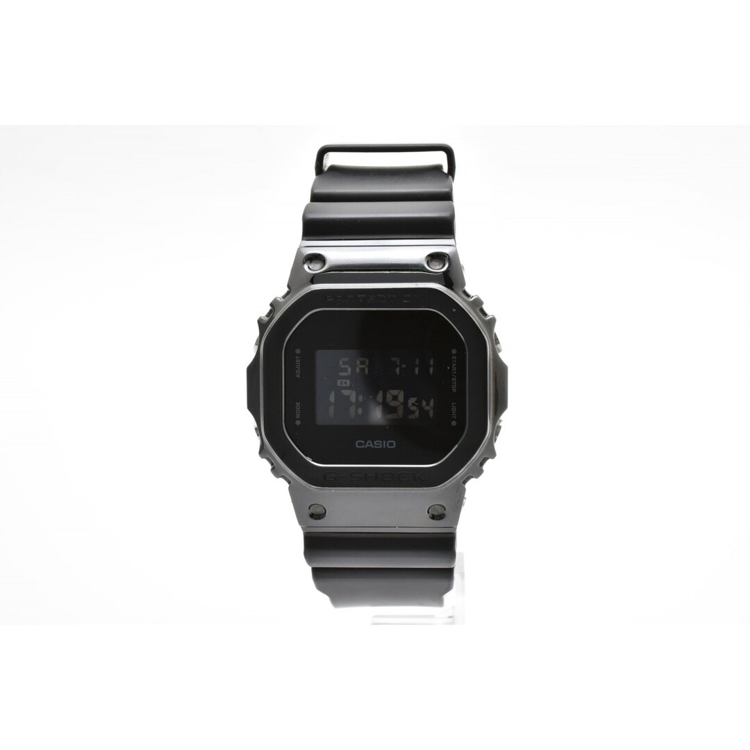CASIO G SHOCK GM 5600B Quartz Digital Wristwatch Black Dial Stainless Steel Beze