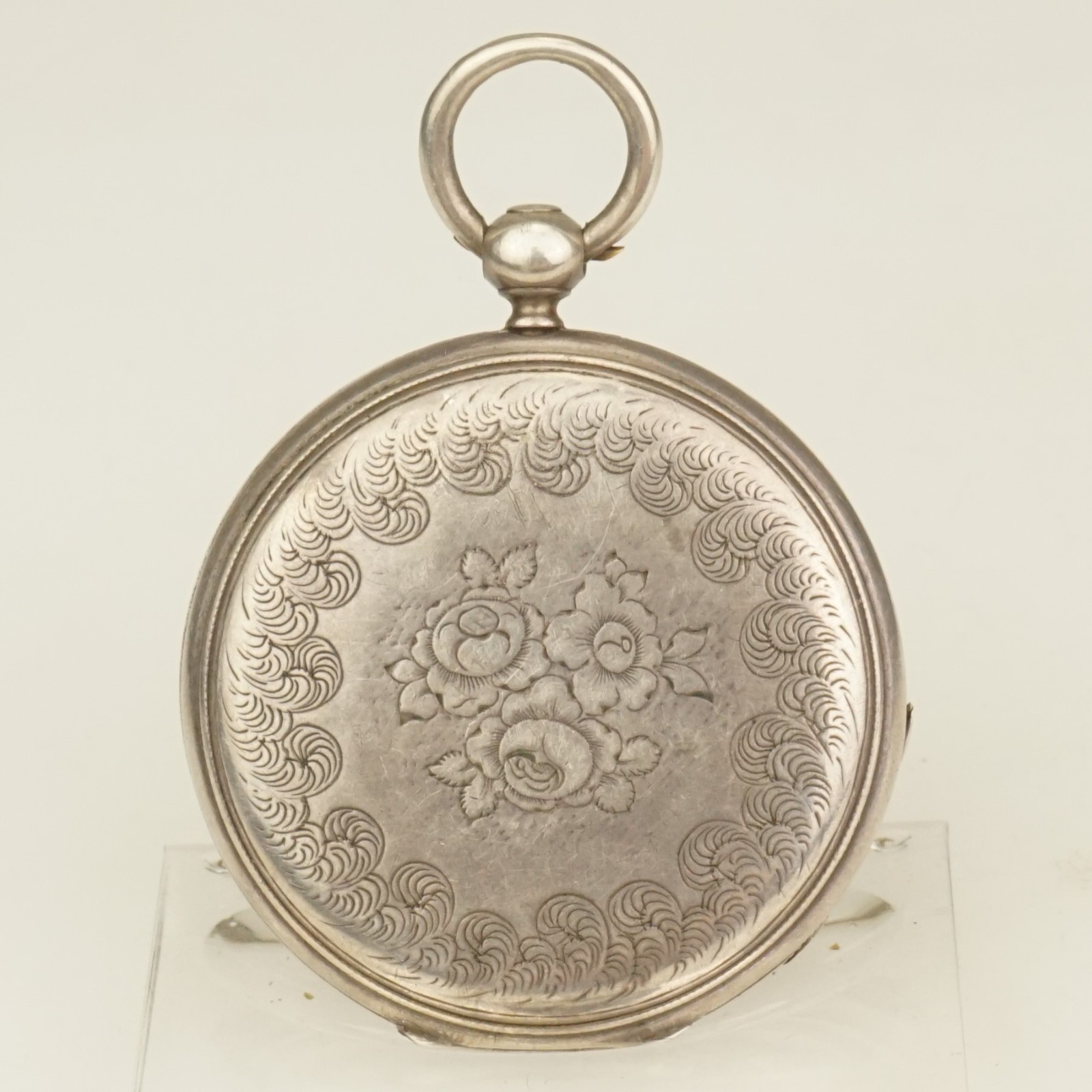RAR! Fullhunter Solid Silver Key Pocket watch Men’s no repeater fusee duplex RAR