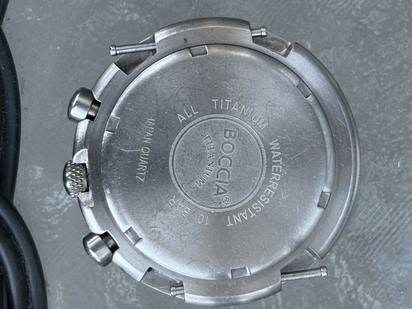 BOCCIA titanium men’s watch Chronograph /D- New Battery – Needs A Band