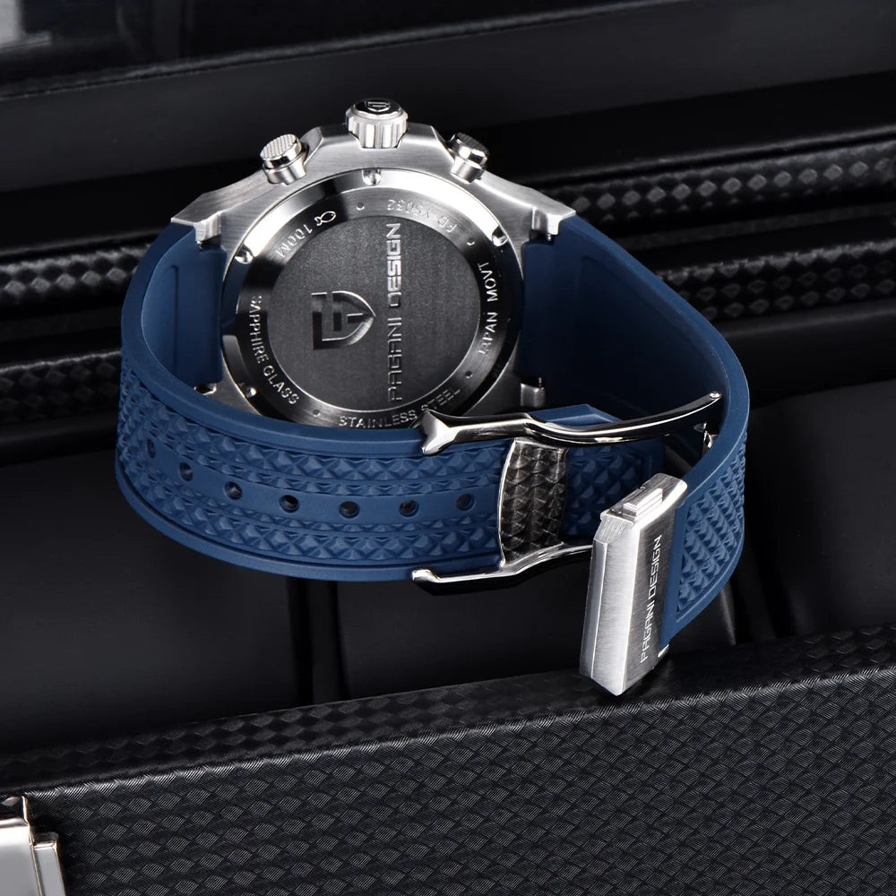 Pagani Design PD-YS032 Rose Gold Black Chronograph Stainless Steel Men’s Watch