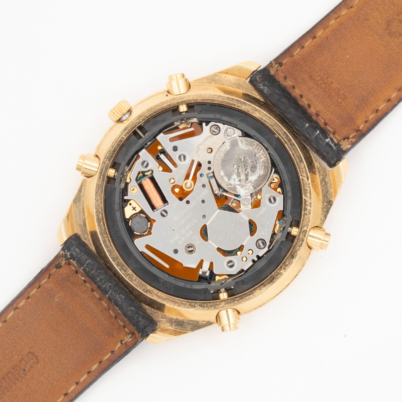 1990s Seiko Ref. 6M15-002L World Timer Alarm Chronograph Quartz Wristwatch