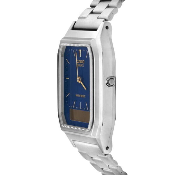 Casio Digital Analog AQ-230GG-2A Women Watch Metal Band Blue Original New