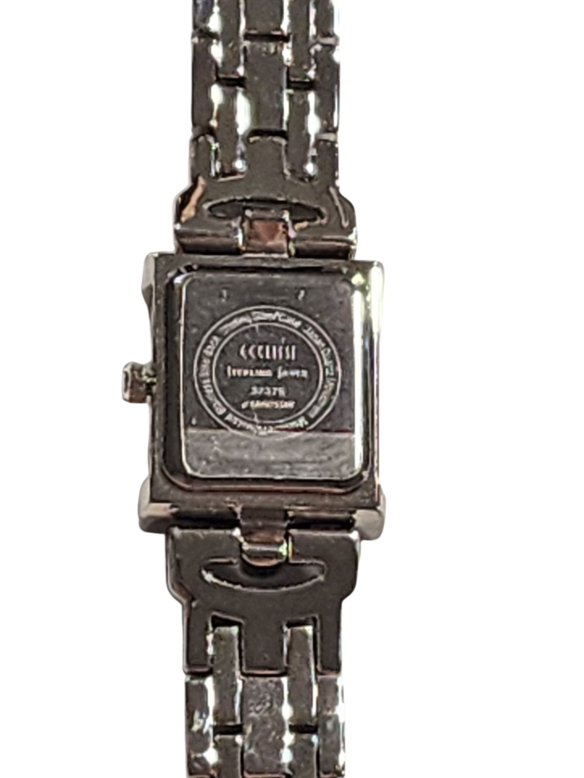 Ecclissi .925 Sterling Silver & Diamond Bezel Womens Watch 32375 – 7.25″ L As Is