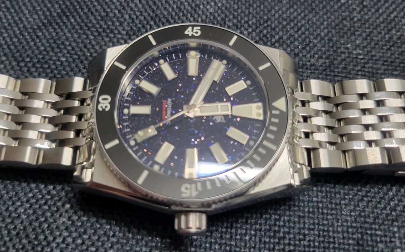 PHOIBOS Narwhal 200M Automatic Diver Watch PY061B Dark Blue Aventurine