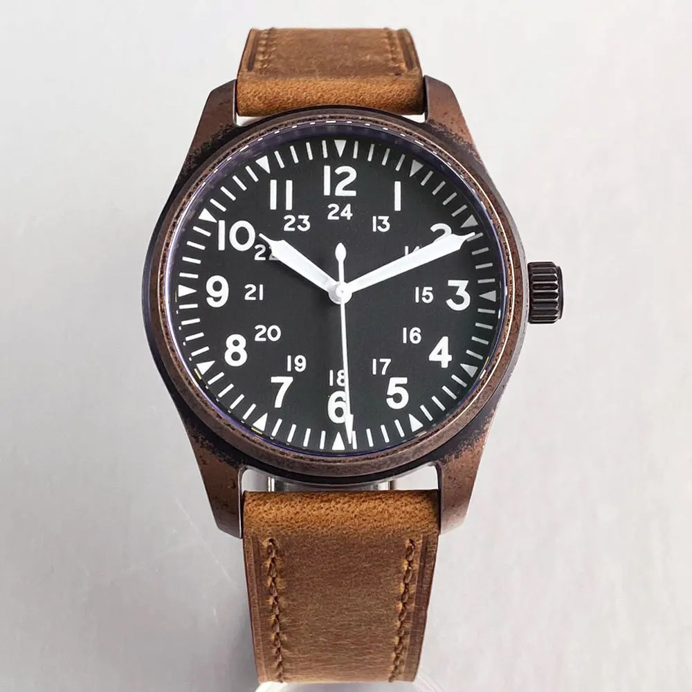 Tandorio 20ATM Pilot Retro Diver Automatic Men Watch For Japan NH35/Miyota 8215