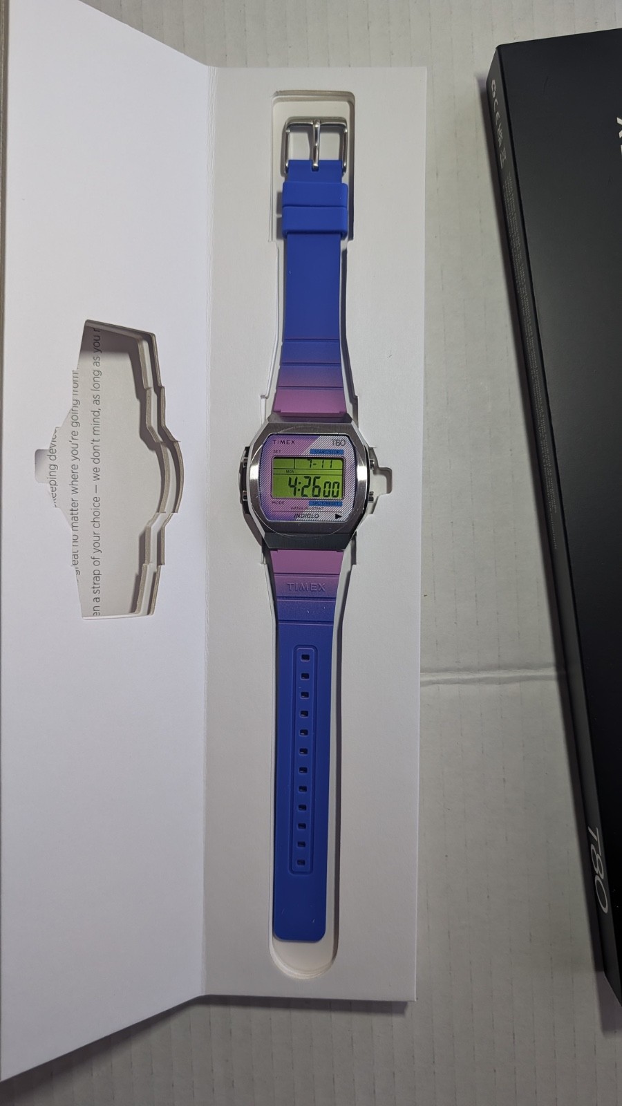 Timex T80 Pink Purple Blue Stainless Steel Resin Strap Watch TW2V74600