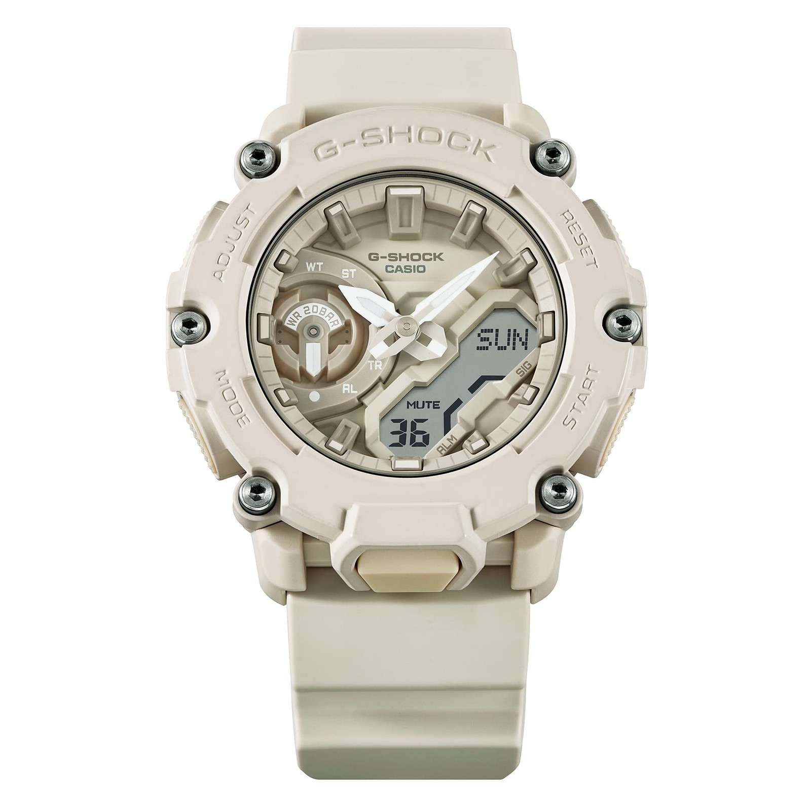 Casio G-Shock Natural Colour Series Off White Resin Band Watch GA-2200NC-7A