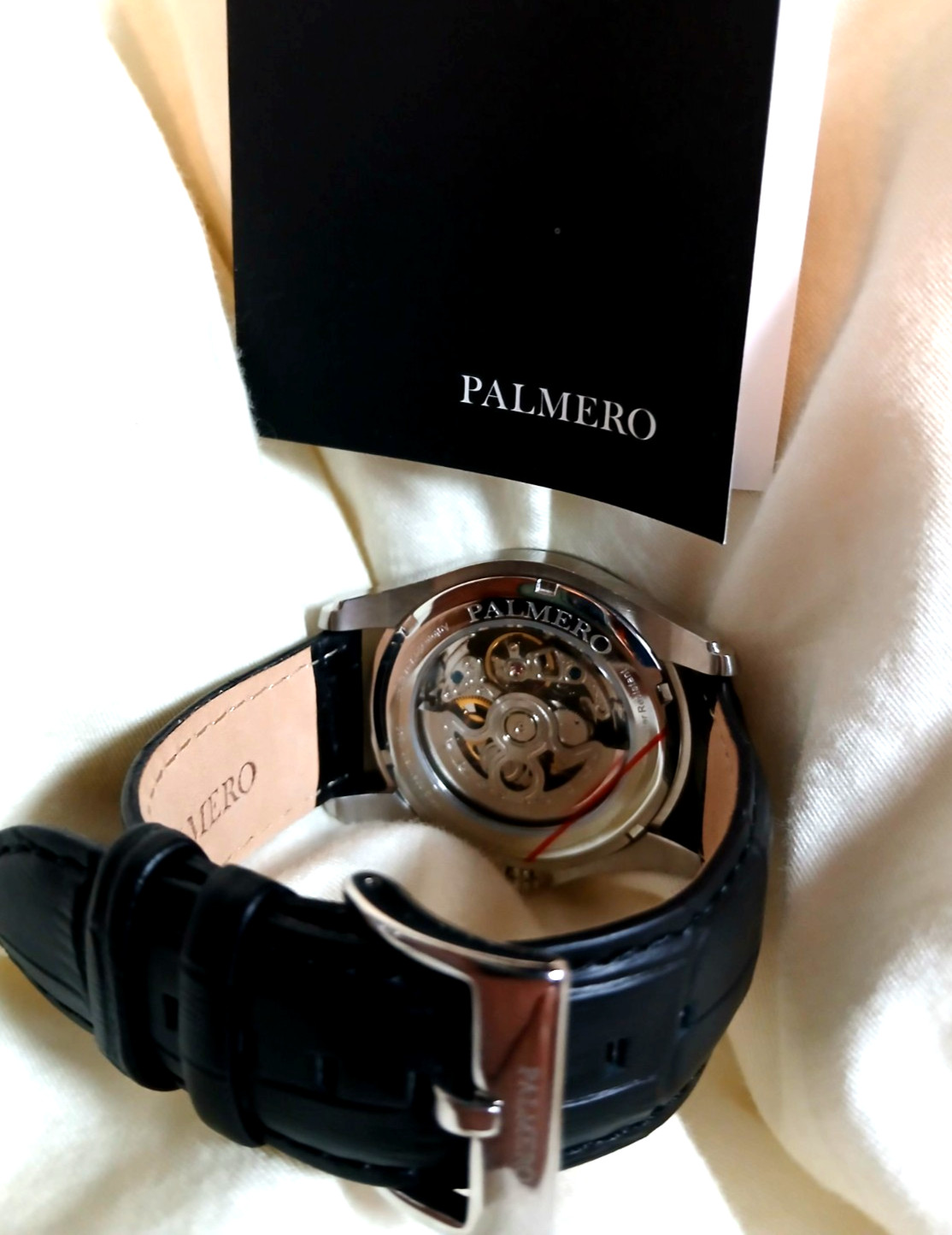 Palmero Caron Skeleton Automatic Watch – Black Dial and Black Strap