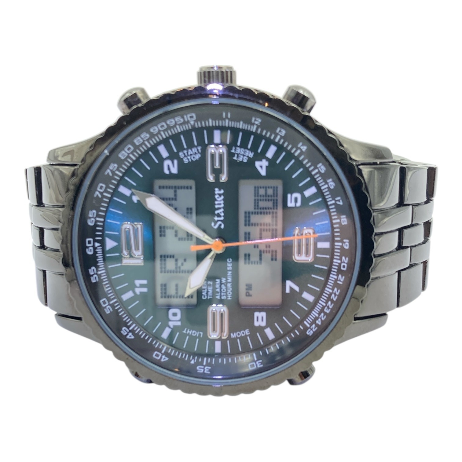 Stauer Metropolis Chronograph 32262 Calendar Dual Time Works