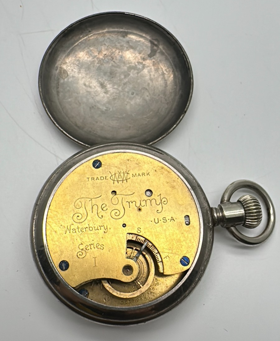 Mechanical TradeMark Antique Waterbury Series I Duplex Watch “The Trump”