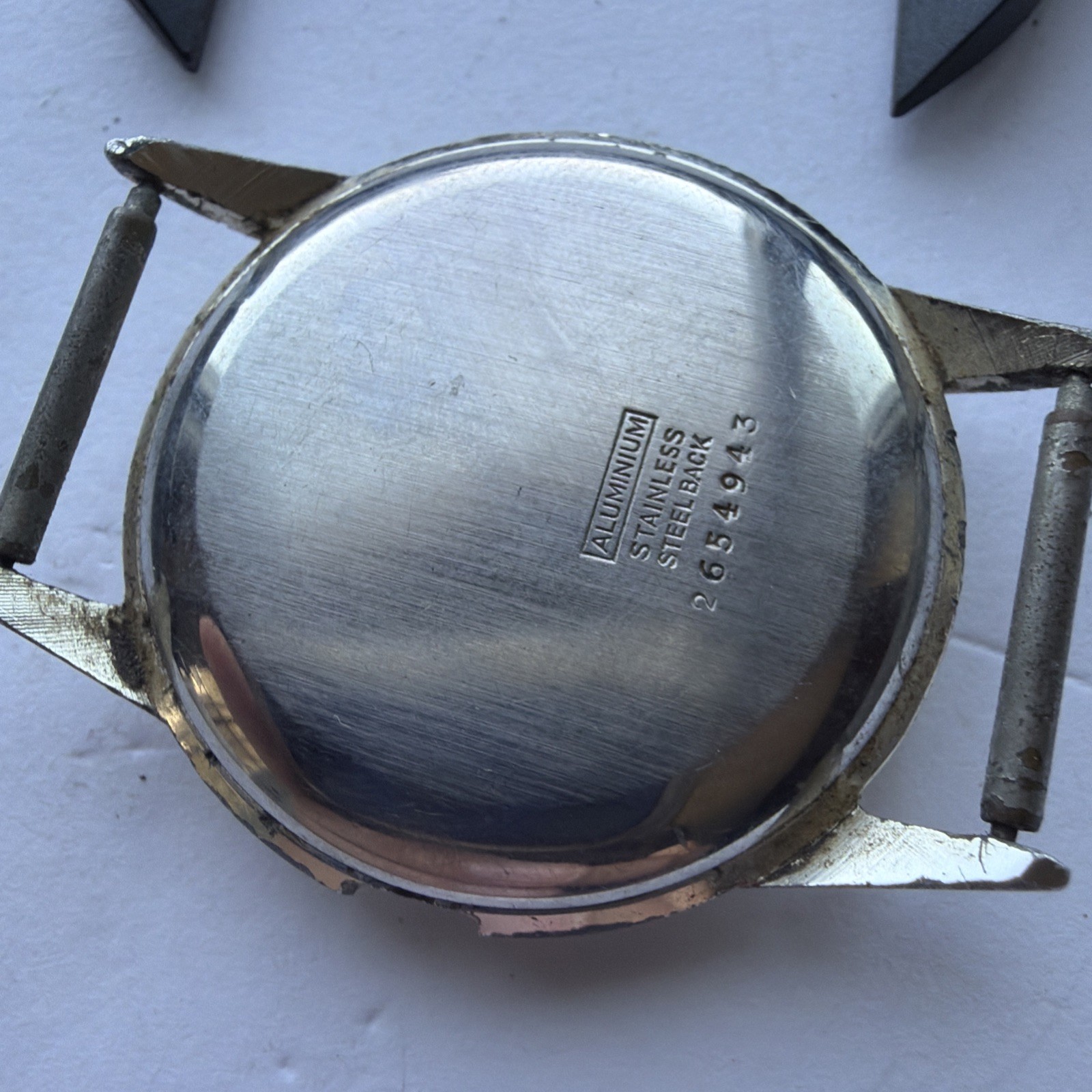 AV23 VTG Mechanical Wind Helbros 33mm Mens Watch Repairs Aluminum Case As Is**