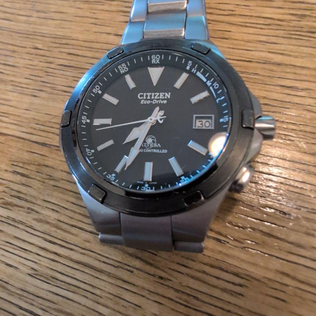 “Black Titanium” CITIZEN ATTESA Eco-Drive Radio-Controlled Watch