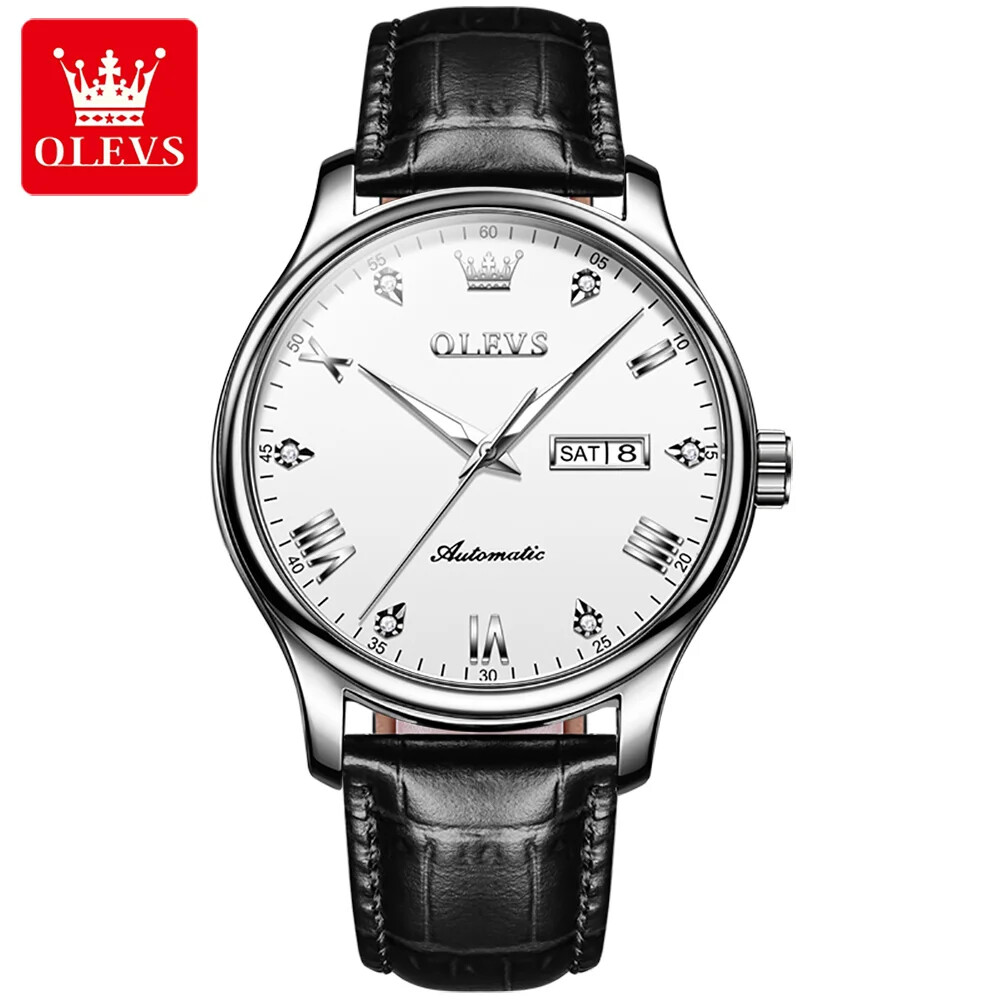 OLEVS Waterproof Luminous Luxury Diamonds Dials Men’s Automatic Mechanical Watch