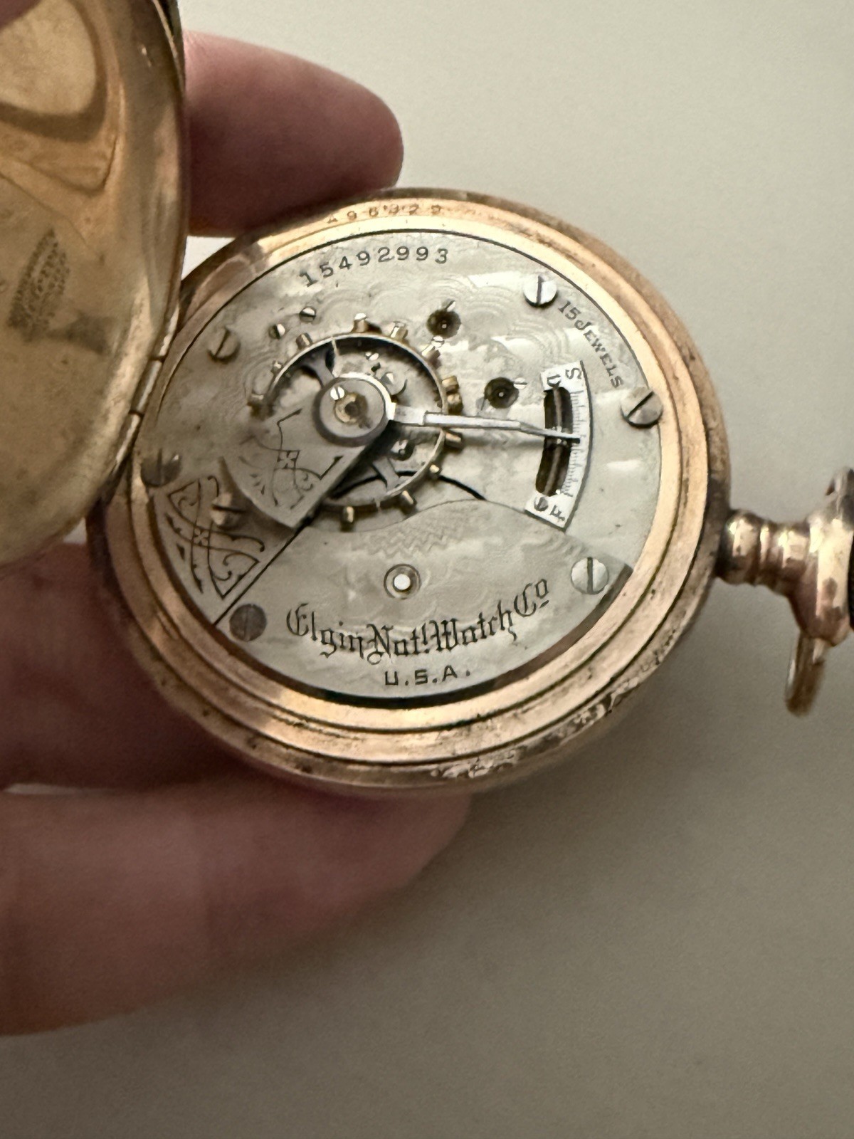 18s Full Hunter 20 Years Gold Filled Pocket Watch Scrap Parts