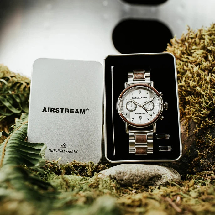 Original Grain Airstream Silver Chrono 44mm MSRP $299 ?New?