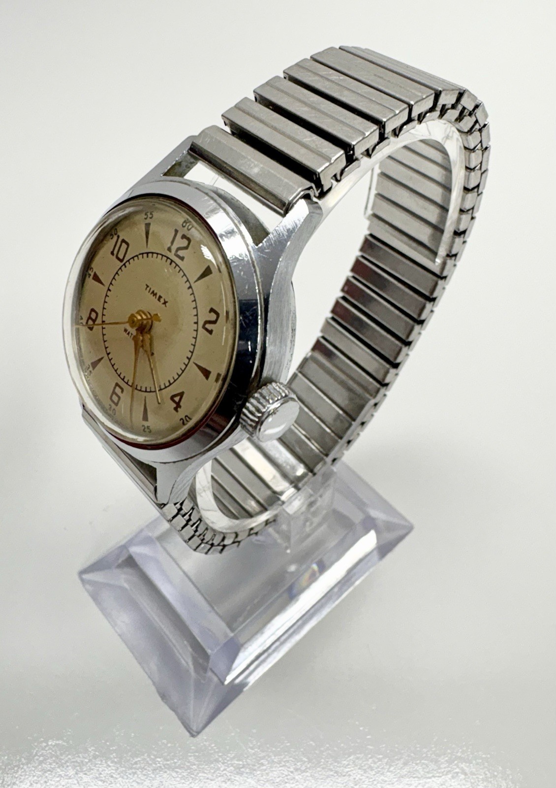 Timex Marlin 1950’s US Time Mens Watch Dust-proof Waterproof Vintage Chrome