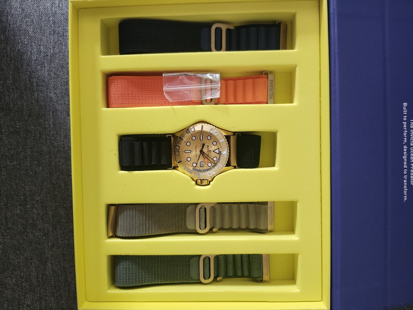 Invicta Ocean Predator Limited Edition Quartz Diver Gold Dial Model 49799