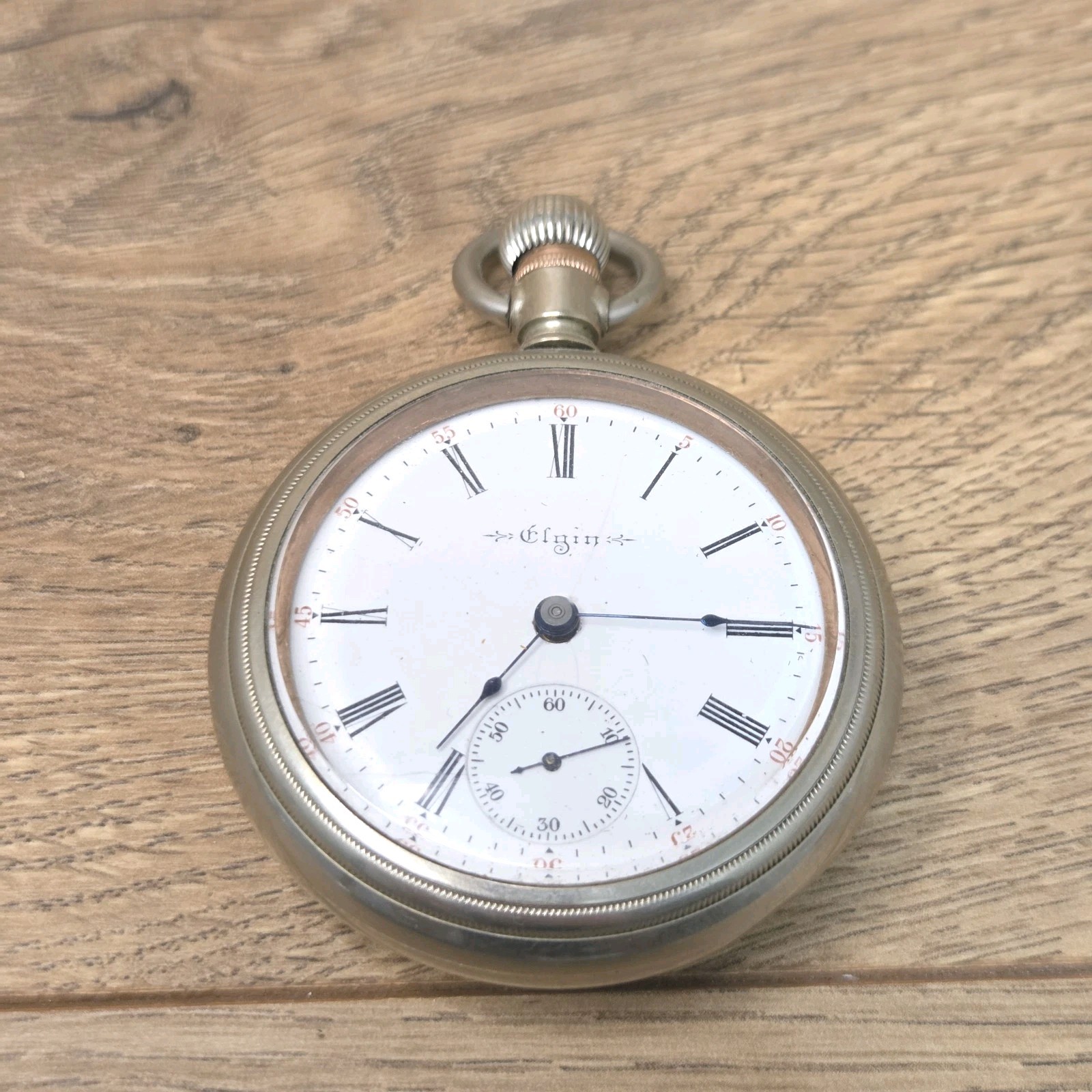 Antique Elgin Pocket Watch 18S 17J 250 Model 5 Open Face Not Working