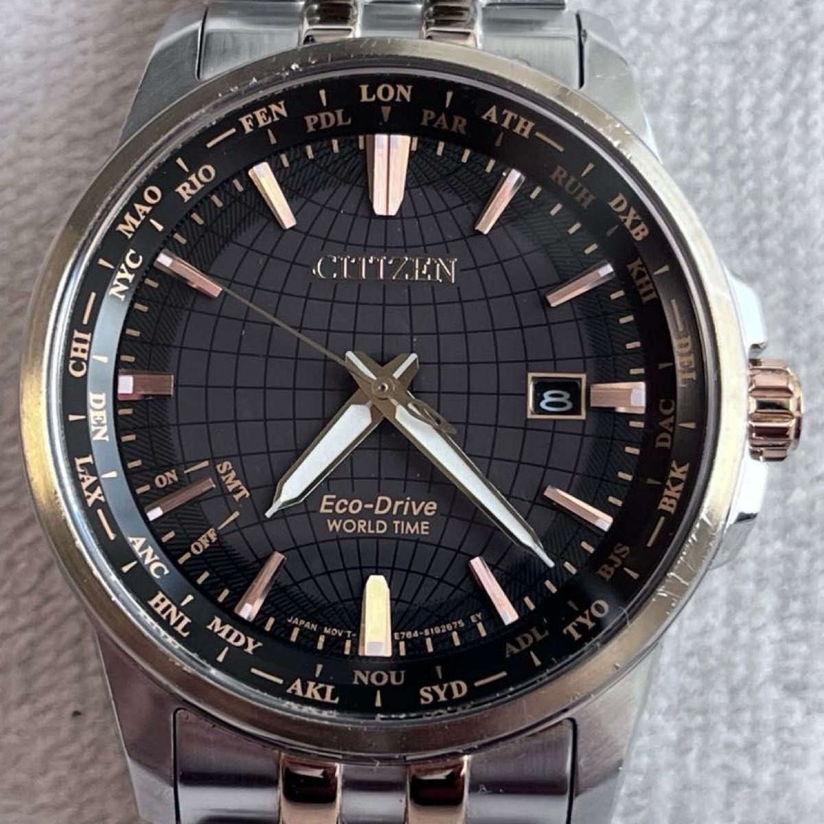 Working Item CITIZEN EcoDrive WorldTime E784 S118620 Gray x Gold