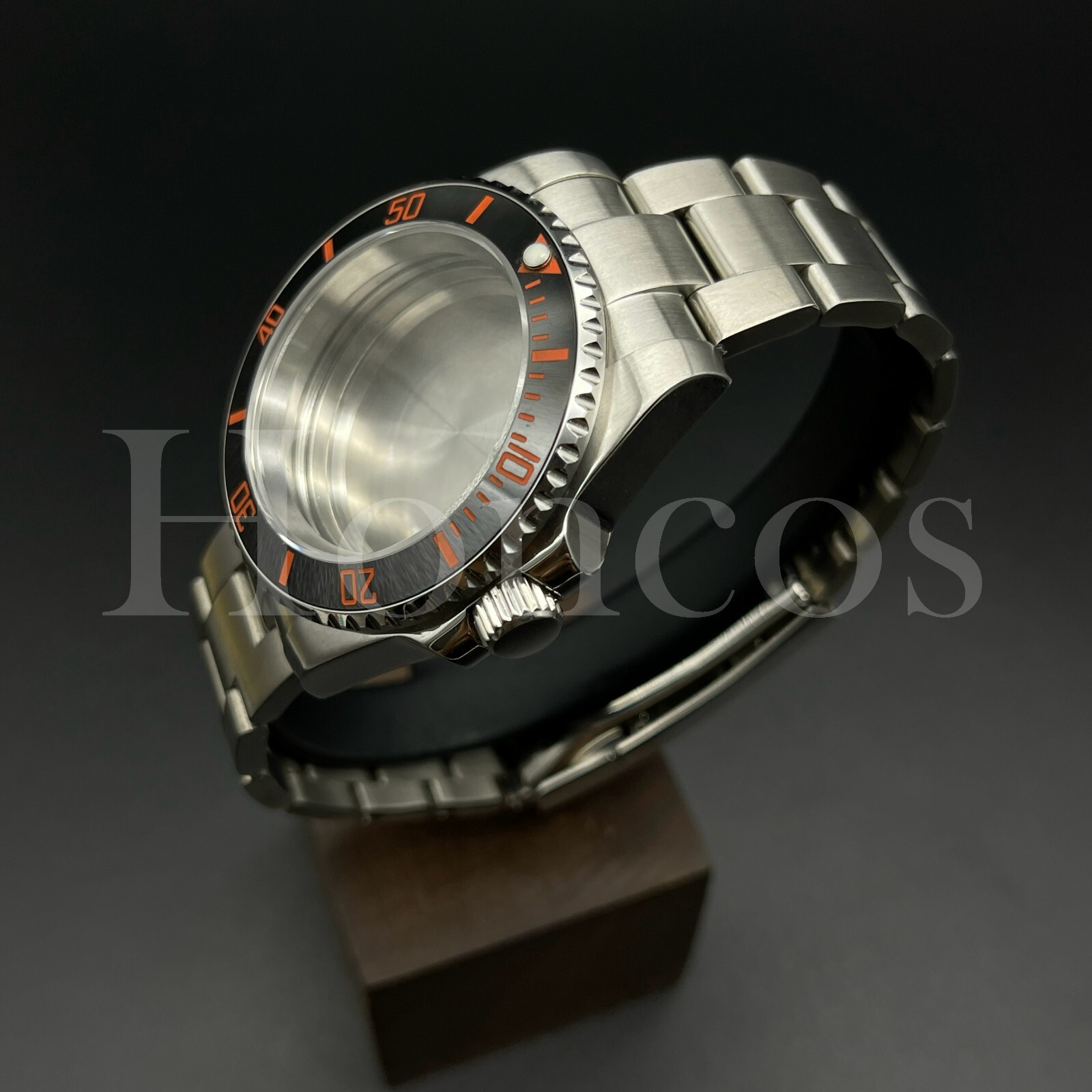 Custom Made MODS Watch Case and Bracelet Fits for NH34/35 Movement Silver BLK/OG