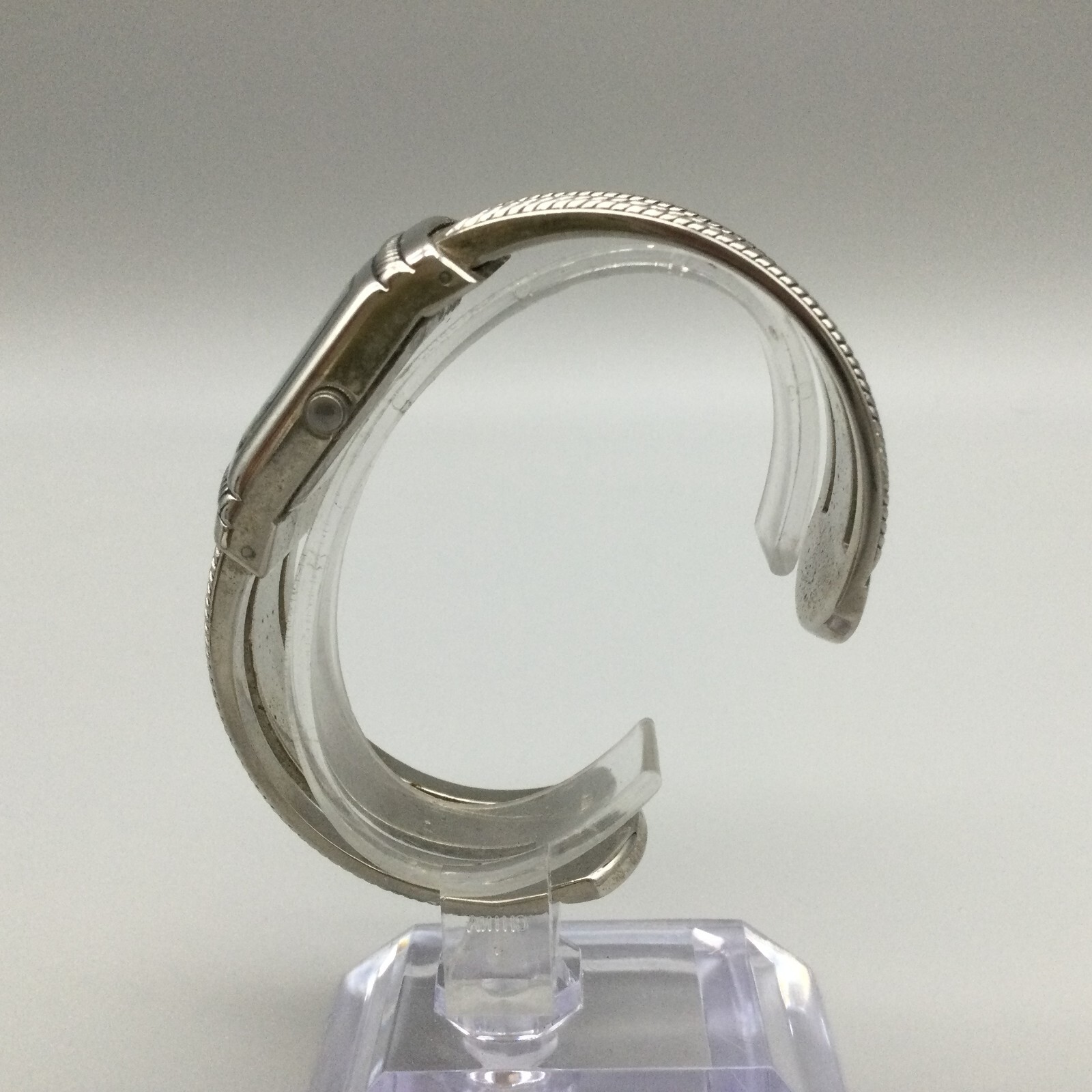 Premier Designs Watch Women 31mm Silver Tone Open Cuff Band New Battery