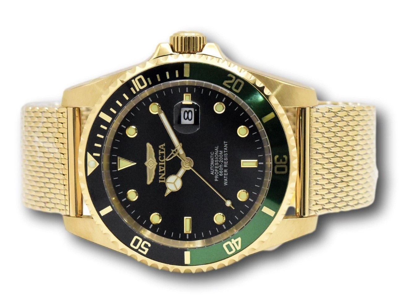 🔥Invicta Grand Diver AUTOMATIC 47mm 200M WR Gold Mesh Band Men’s Watch 47967