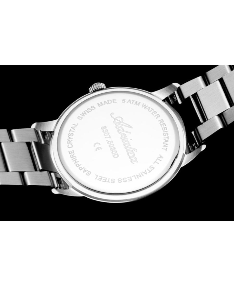 ADRIATICA Men Quartz Casual Watch Classic Dress Black Dial Waterproof Swiss