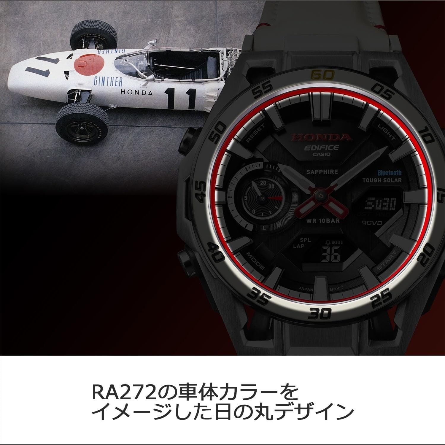 Casio Edifice × Honda Watch 60th Limited Model ECB-2300HR-1AJR White w/Box NEW