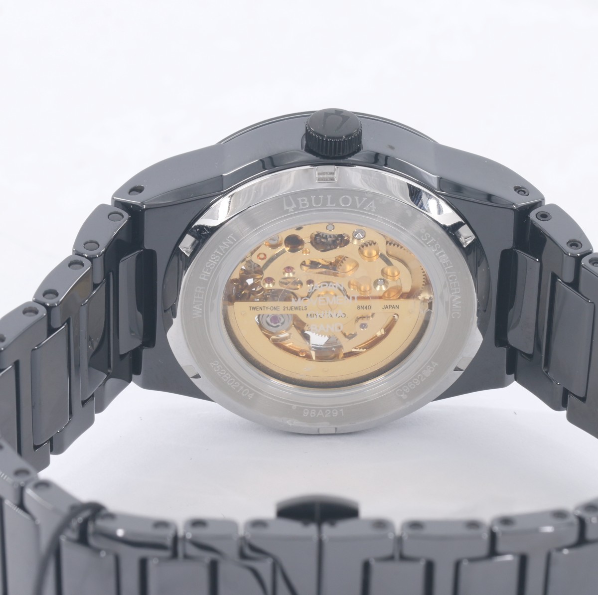 BULOVA 98A291 Millennia Semi Skeleton Black Dial Automatic Watch (FPP012099)