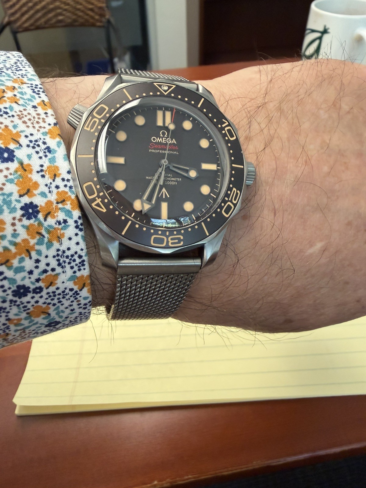 Omega Seamaster Diver 300M 007 Co-Axial 210.90.42.20.01.001 Mens Excellent A5567