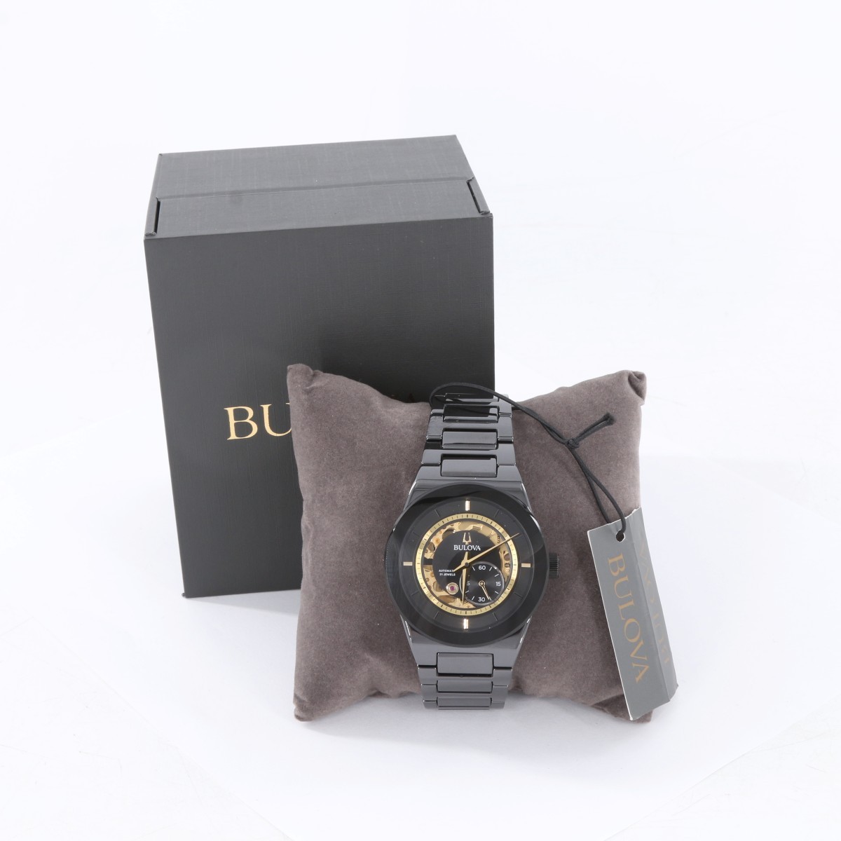 BULOVA 98A291 Millennia Semi Skeleton Black Dial Automatic Watch (FPP012099)