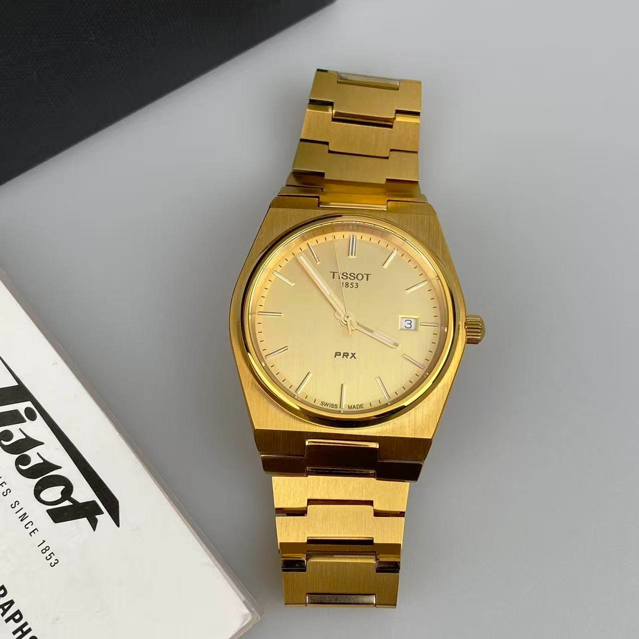 Tissot PRX T137.410.33.021.00 Champagne Dial Stainless Steel Men’s Quartz Watch