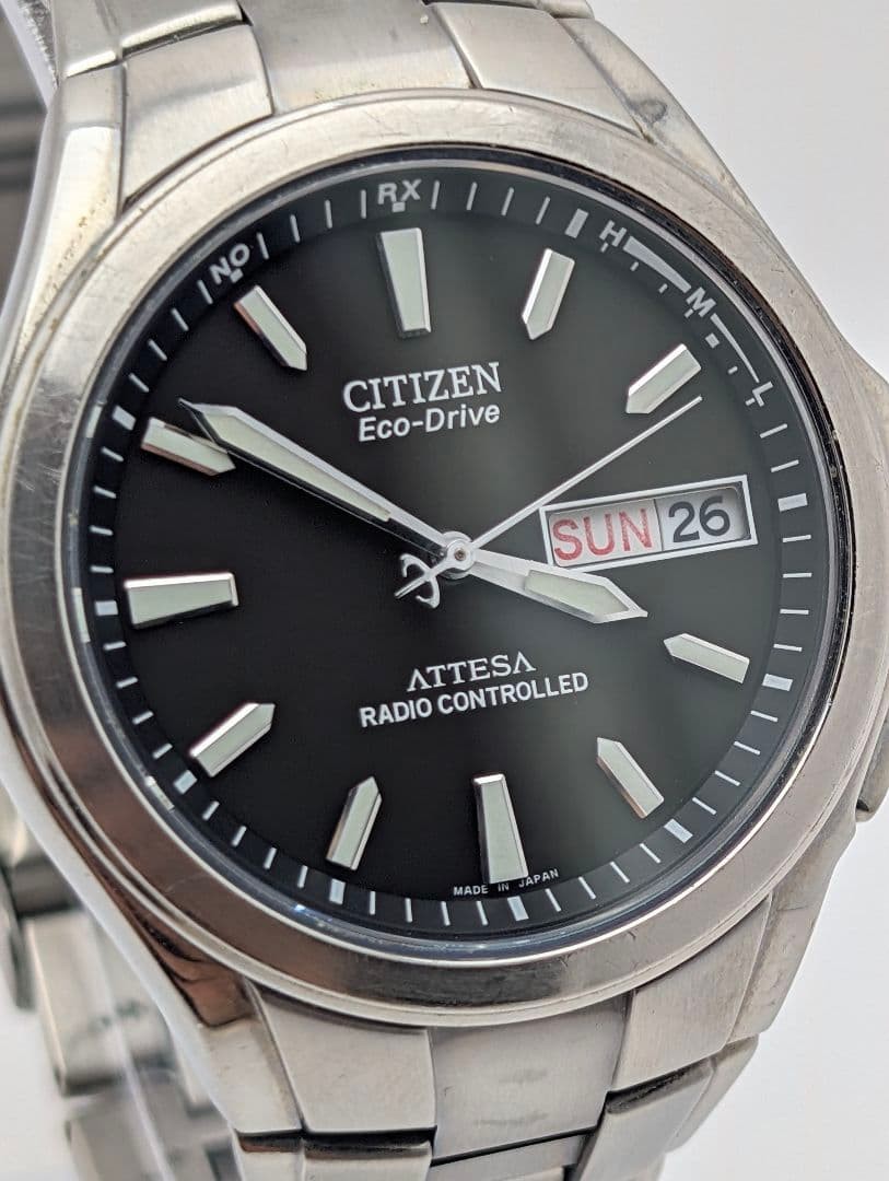 CITIZEN ECO-DRIVE Solar Wristwatch Black Dial 38.9 mm Case