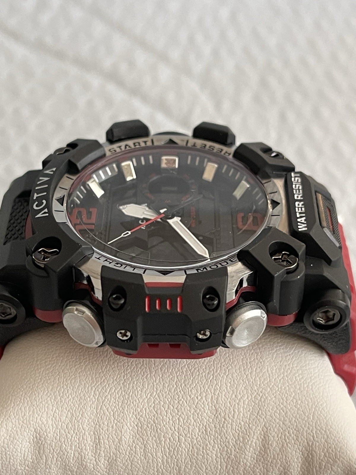 Activa X Invicta Analog & Digital Men’s Watch – 49mm. Red & Black NEW